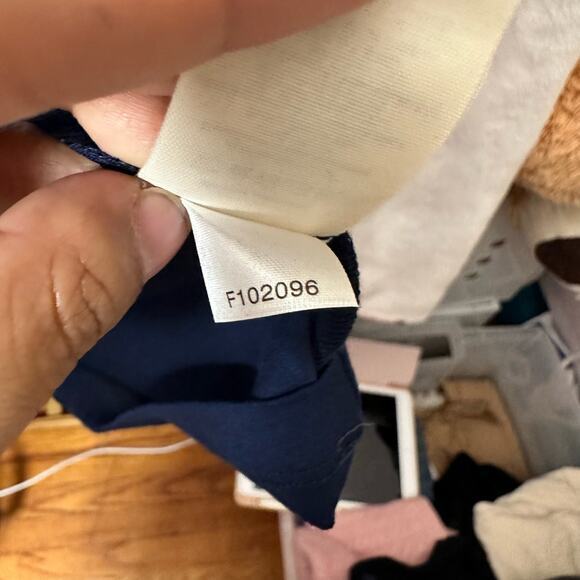 Woolovers Slim Polo‎ Neck Top in Navy Blue Size XL - Picture 9 of 12